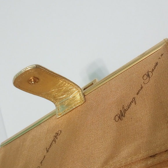 Vintage Whiting & Davis MCM Gold Mesh Wallet/ Clutch - Picture 8 of 9